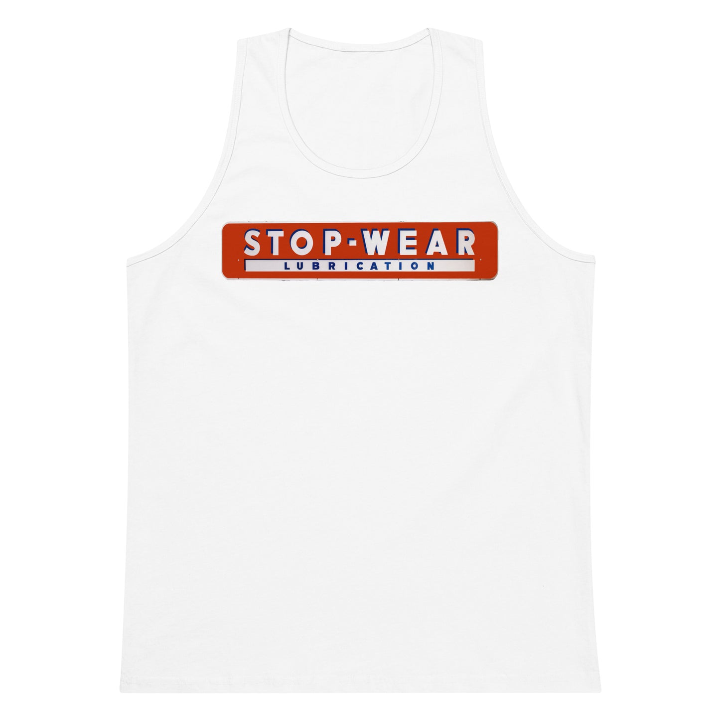 Retro Stop Wear Lube Painted Sign Men’s premium tank top