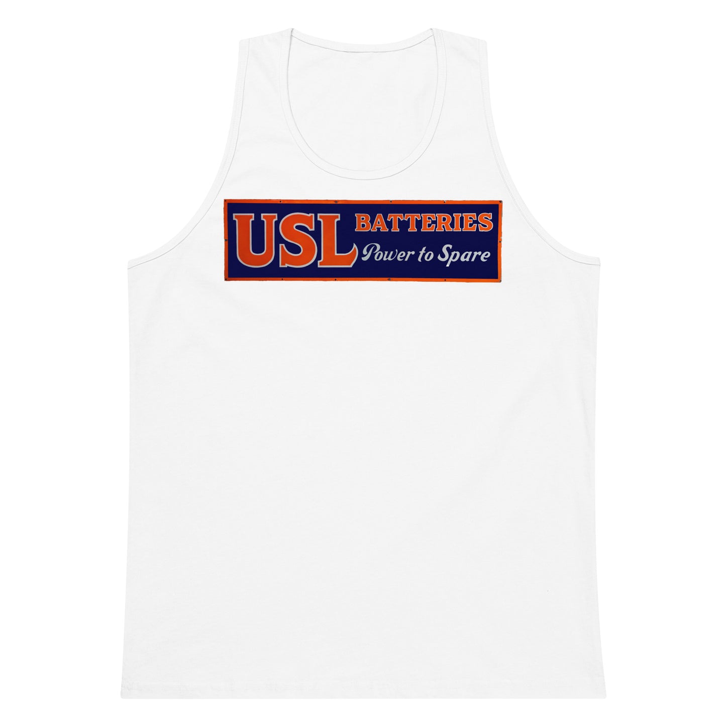 Retro USL Battery Tin Style Men’s premium tank top