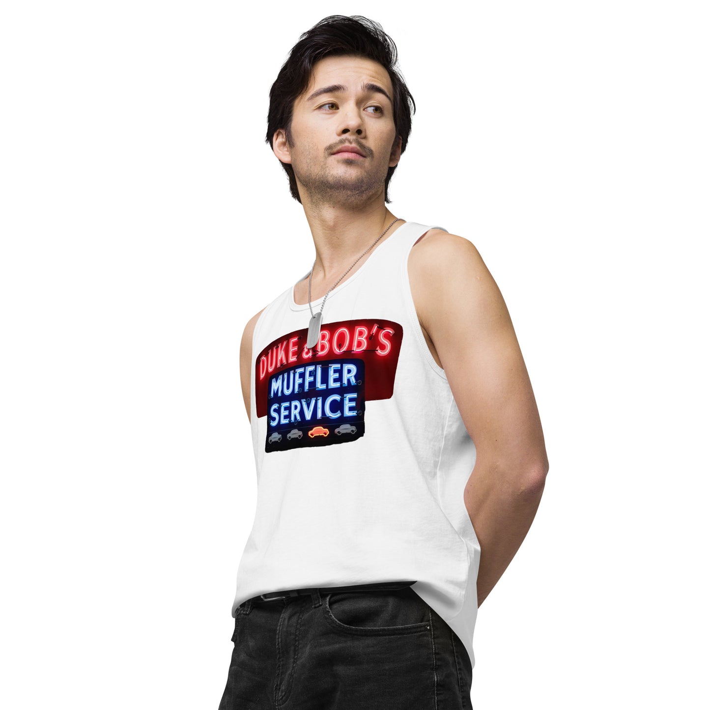 Duke + Bob Retro Neon Style Men’s premium tank top