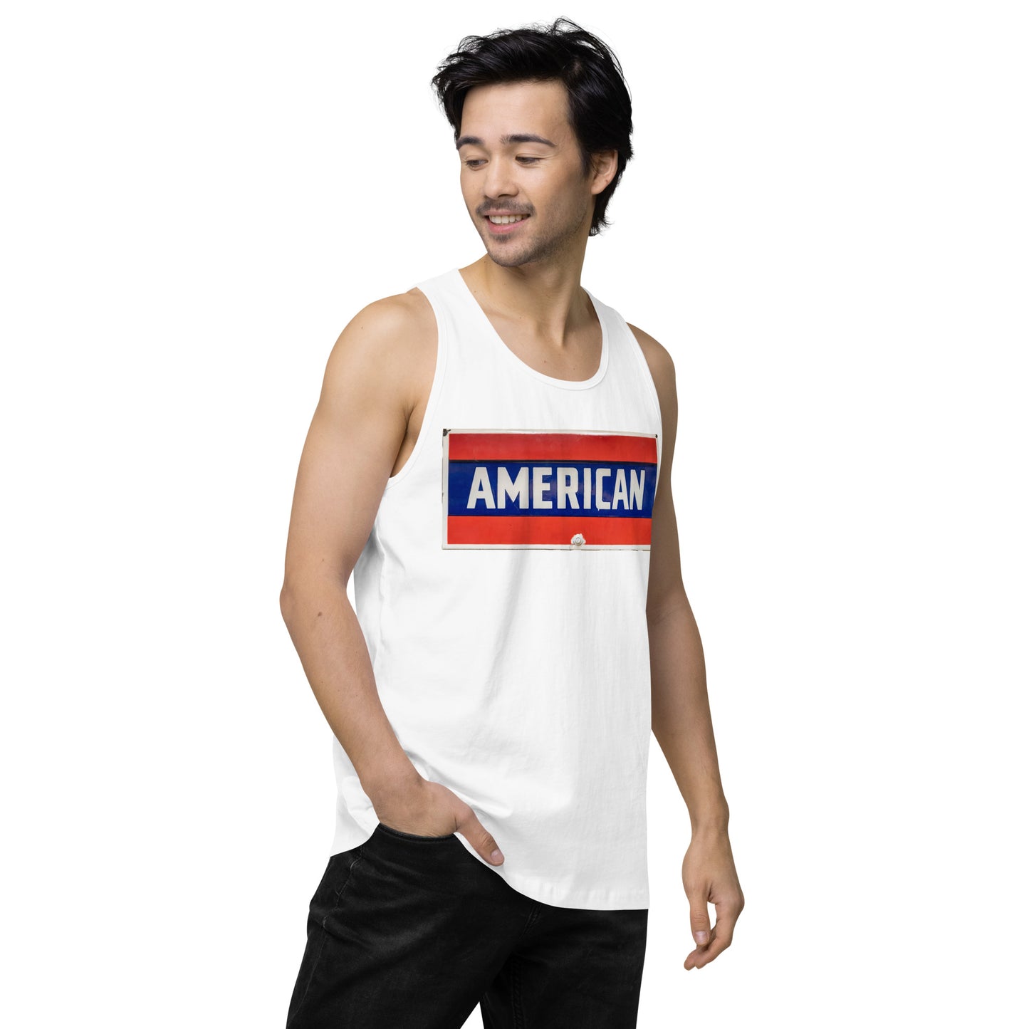 American Sign Porcelain Vintage Style Men’s premium tank top