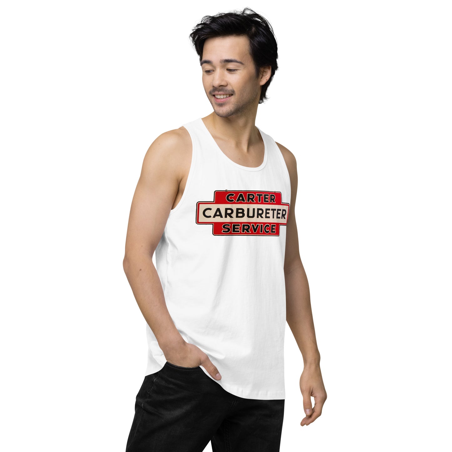 Carter Carbs Tin Style Shop Sign Men’s premium tank top