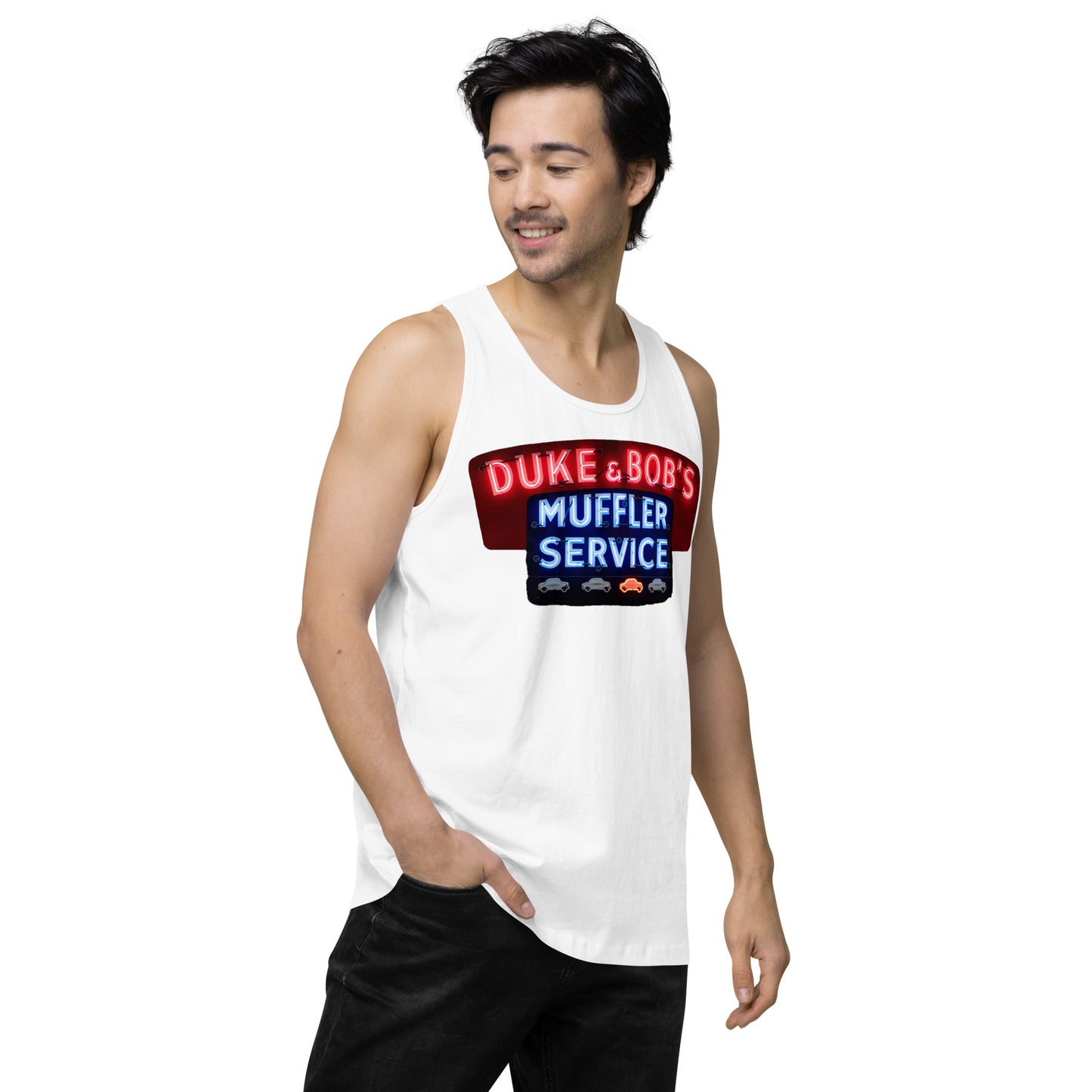 Duke + Bob Retro Neon Style Men’s premium tank top