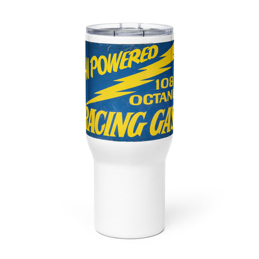 Vintage Racing Gas 108 Octane Porcelain Style Travel mug