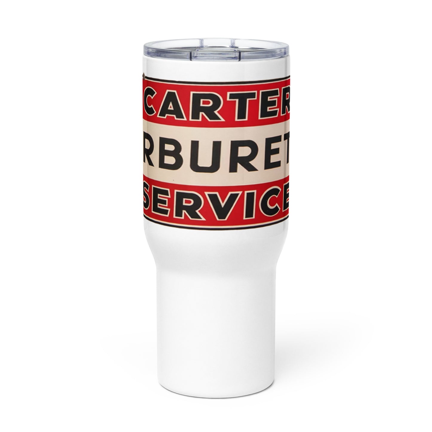 Carter Carbs Tin Style Shop Sign Travel mug with a handle