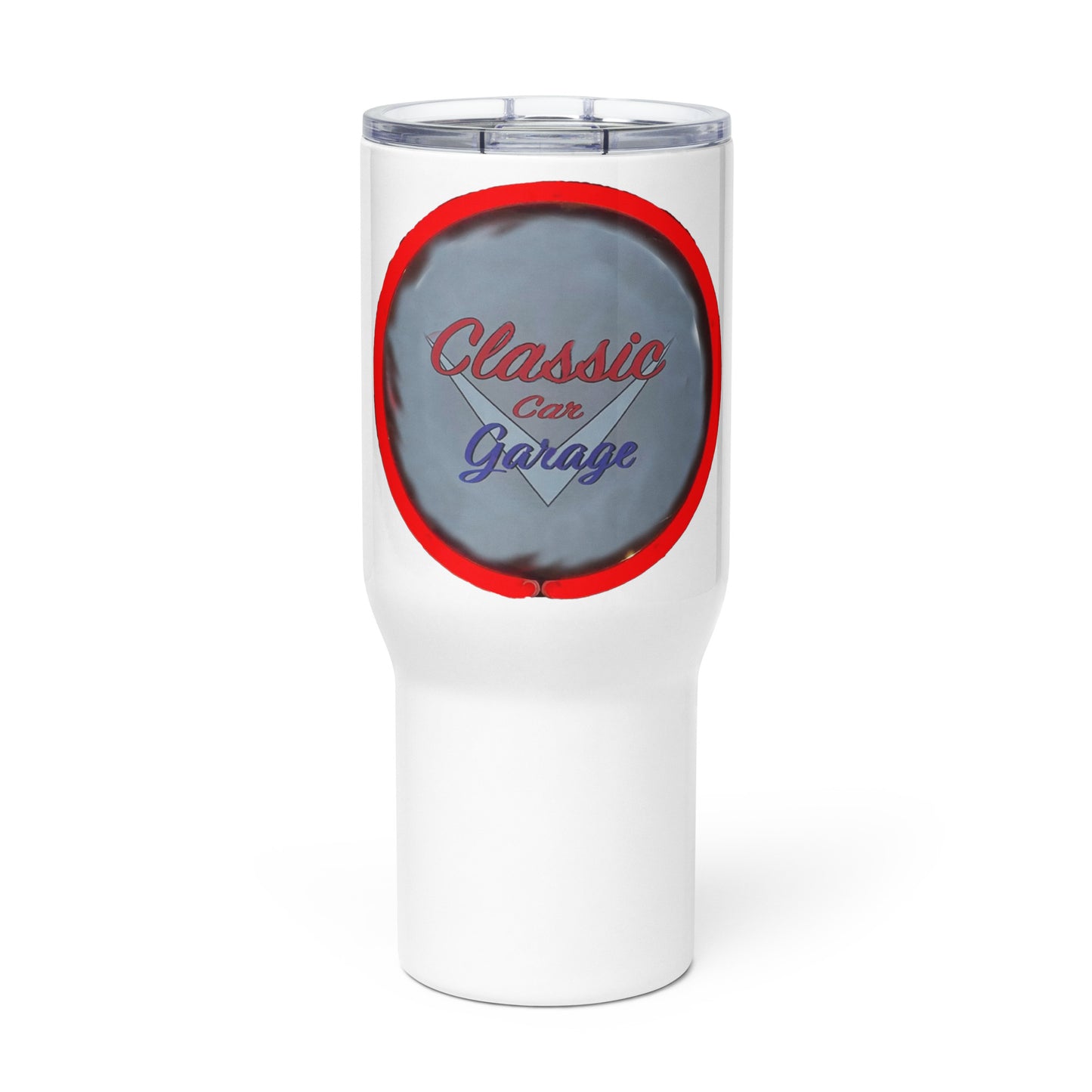 Classic Car Garage Neon Graffiti Style Travel mug with a handle