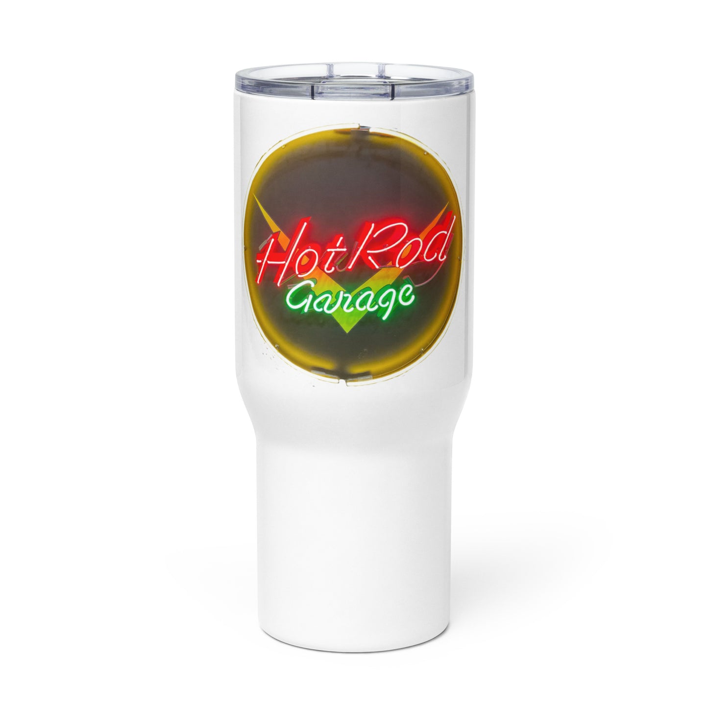 Hot Rod Garage Vintage Neon Sign Travel mug with a handle