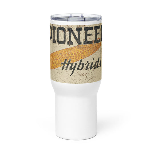 Vintage Pioneer Sign Travel mug with a handle