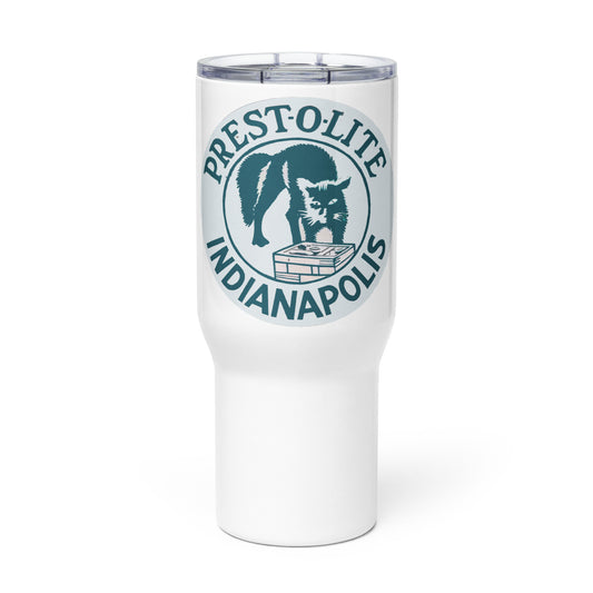 Vintage PrestoLite Battery Sign Travel mug with a handle