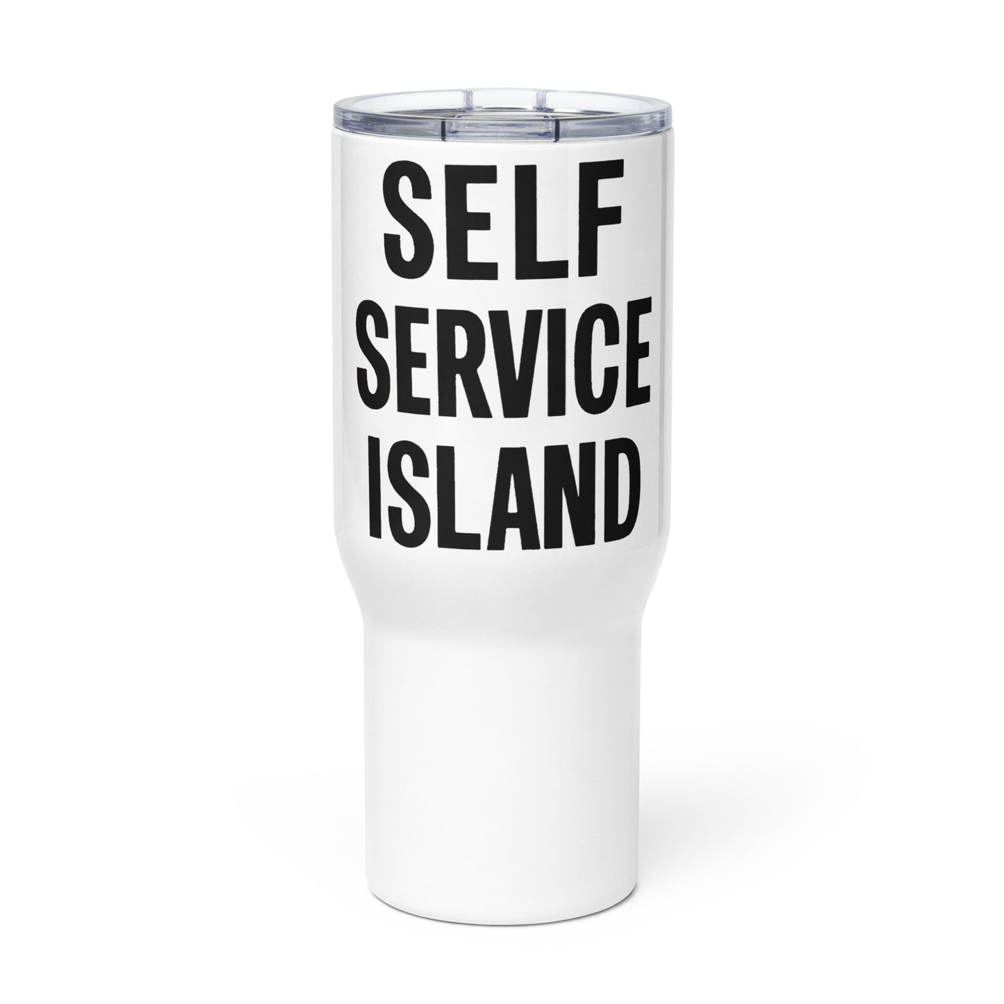 Self Service Island Design Travel mug with a handle