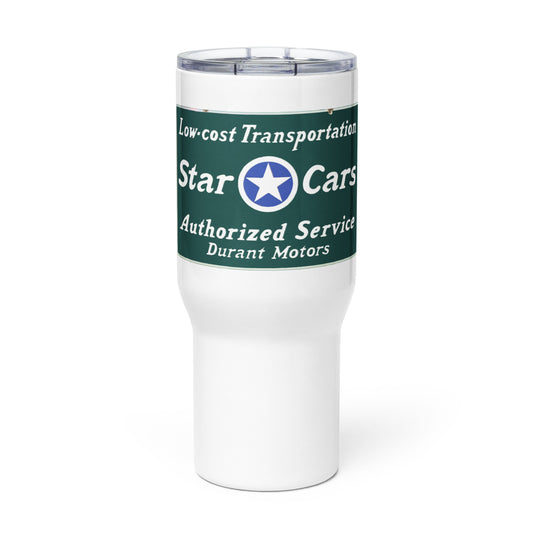 Retro Star Cars Porcelin Style Painted Travel mug with a handle