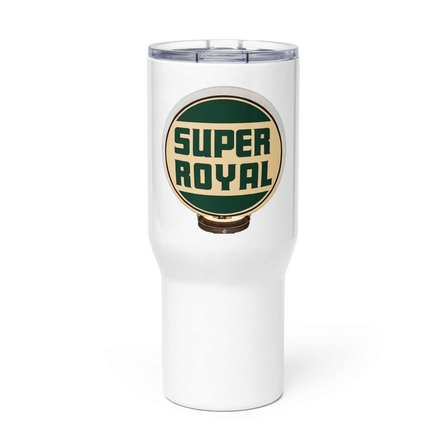 Super Royal Globe Style Travel mug with a handle