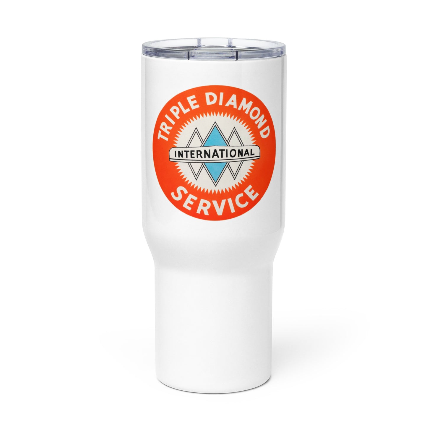 Triple Diamond Service Tin Style Travel mug with a handle