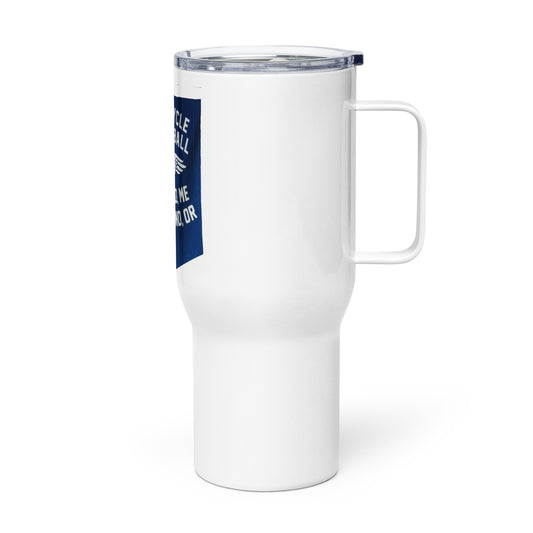 Cannonball Run MC Banner Style Travel mug with a handle