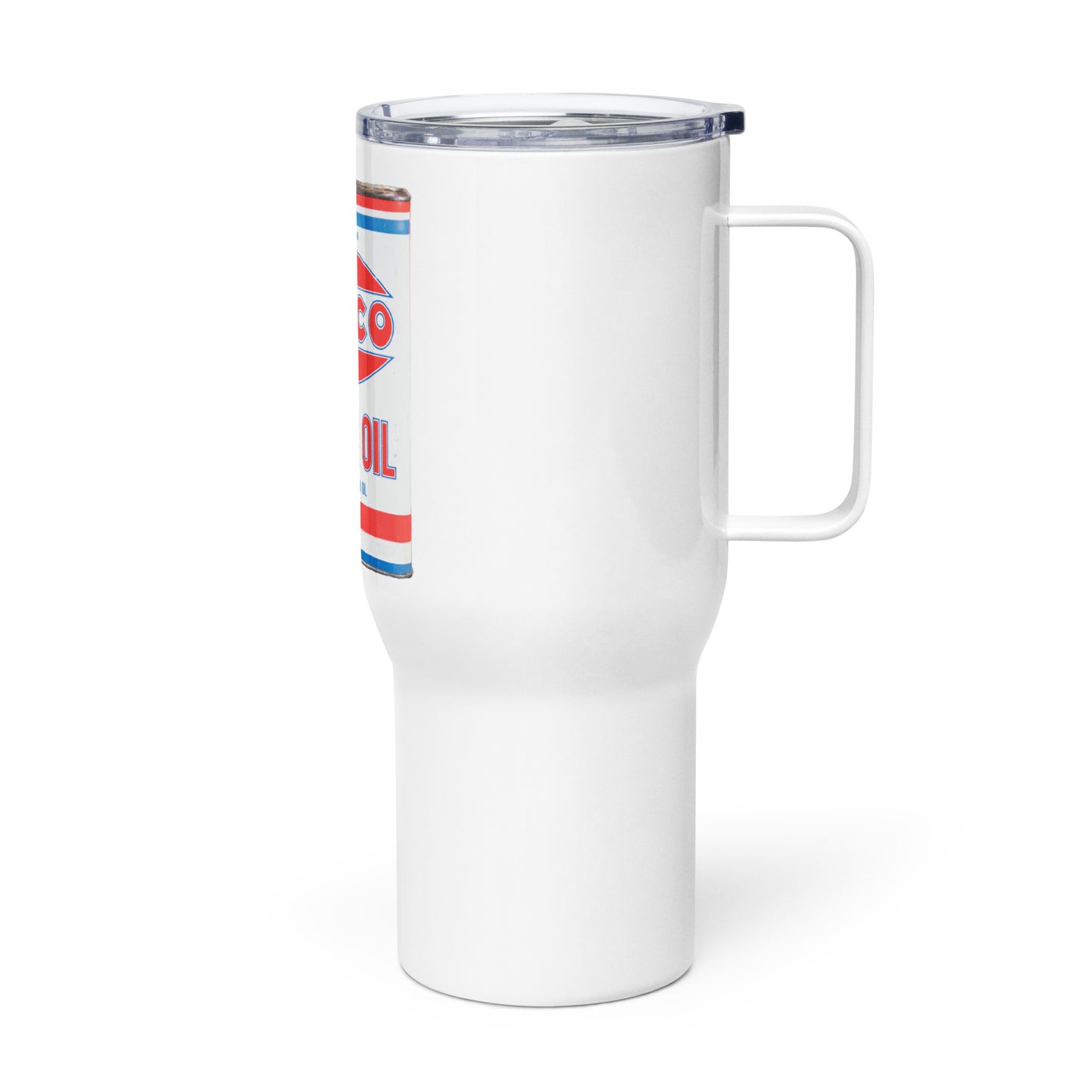 Vintage Petco Oil Can Travel mug with a handle