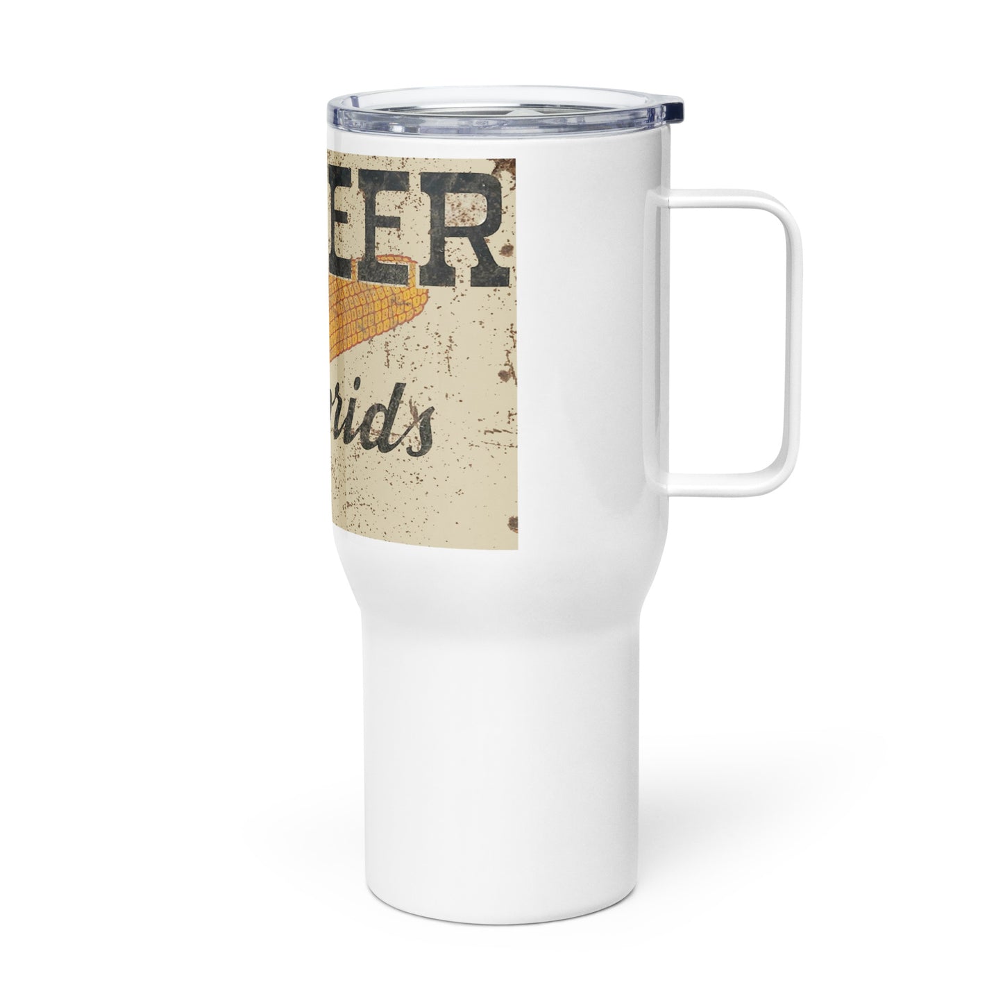 Vintage Pioneer Sign Travel mug with a handle