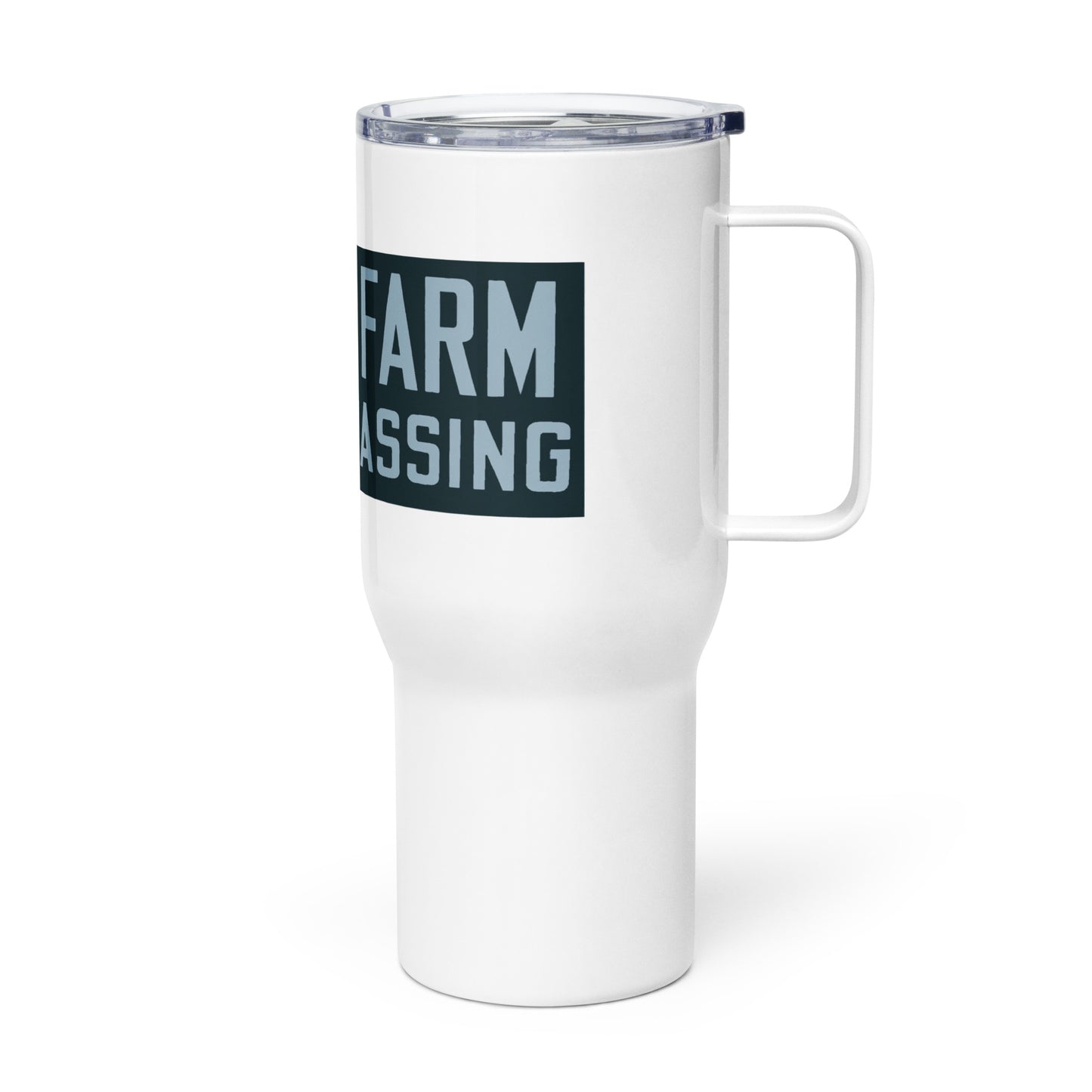 Retro Urban Farm Sign Porcelain Style Travel mug with a handle