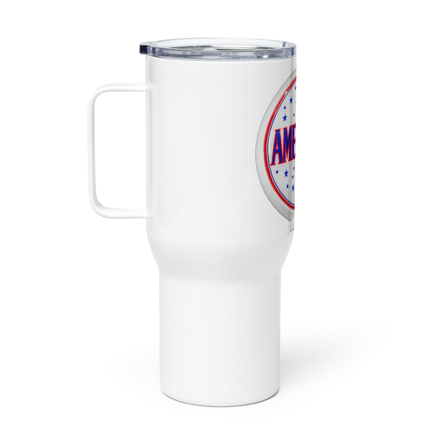 American Gas Globe Style Travel mug with a handle