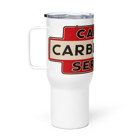 Carter Carbs Tin Style Shop Sign Travel mug with a handle