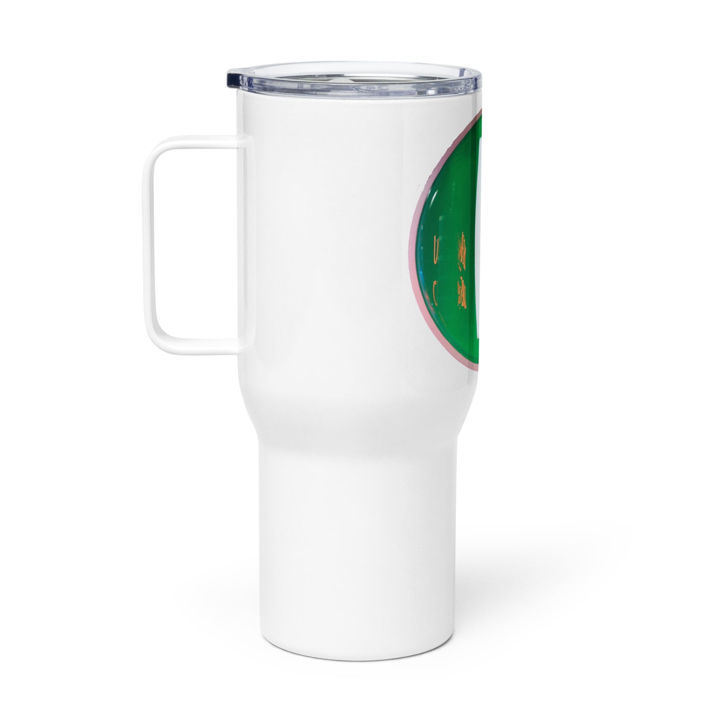 Edsel Globe Style Design Travel mug with a handle