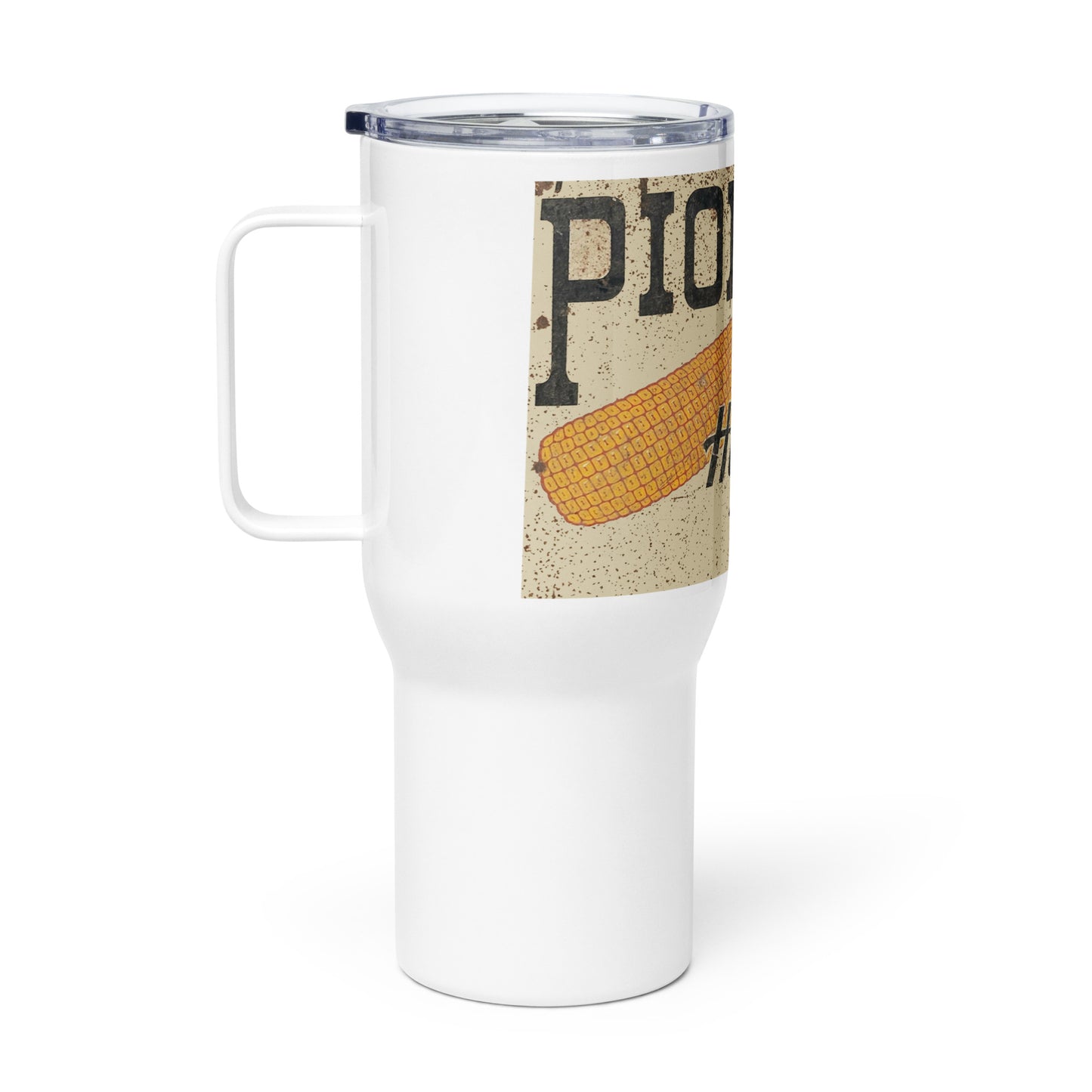 Vintage Pioneer Sign Travel mug with a handle