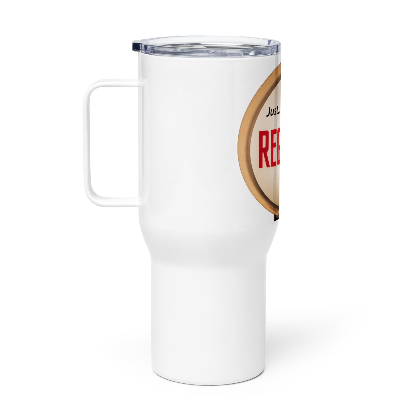 Retro Gas Globe Style Regular Travel mug with a handle