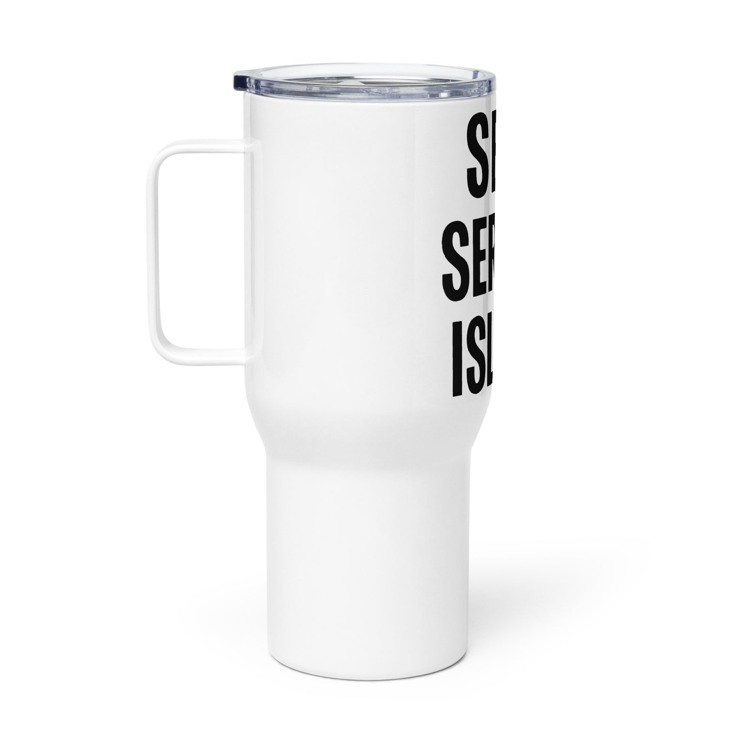 Self Service Island Design Travel mug with a handle