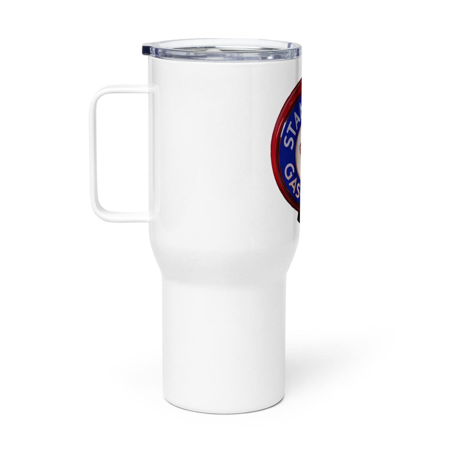 Retro Gas Globe Standard Gasoline Travel mug with a handle