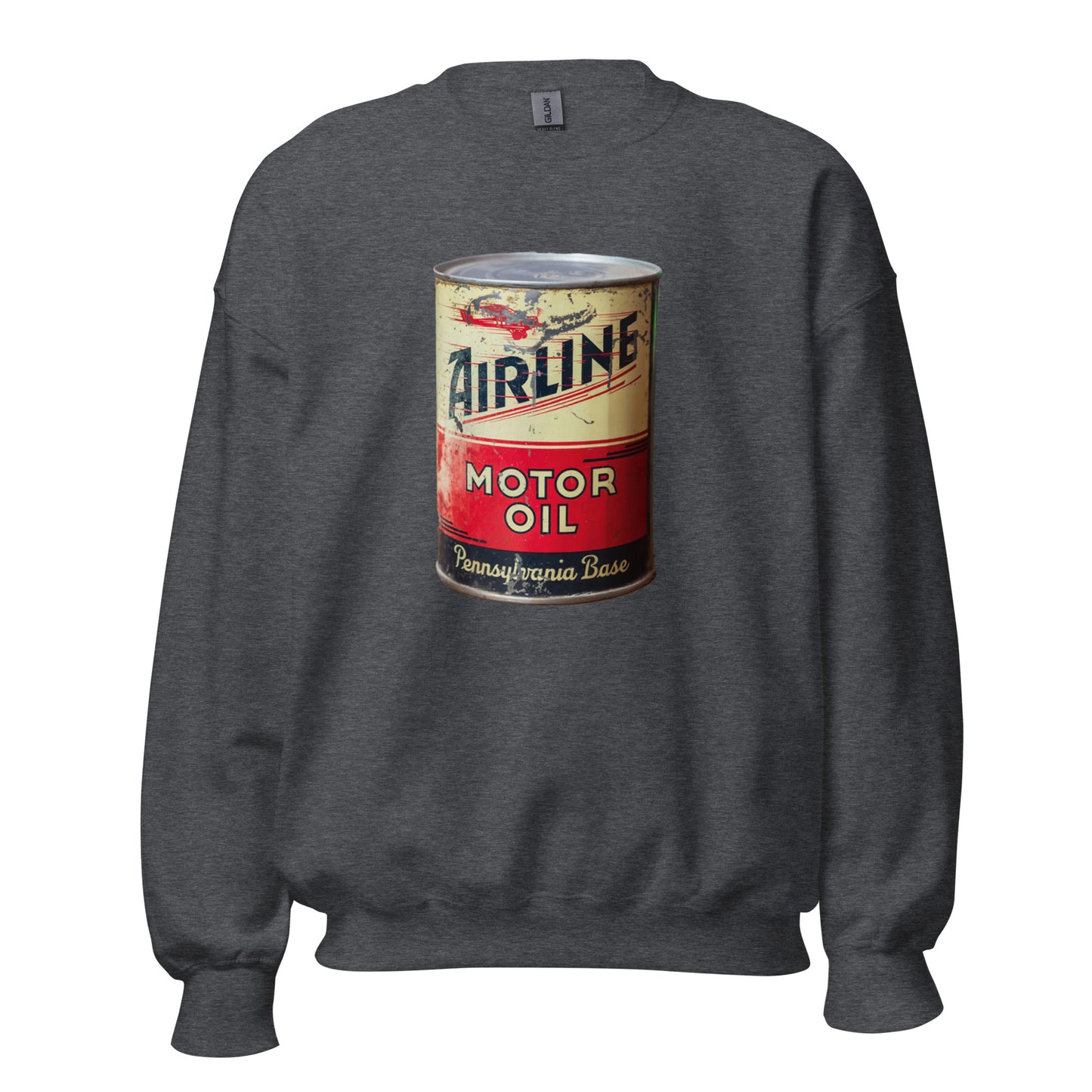 Aviation Oil Soup Can Style Unisex Sweatshirt