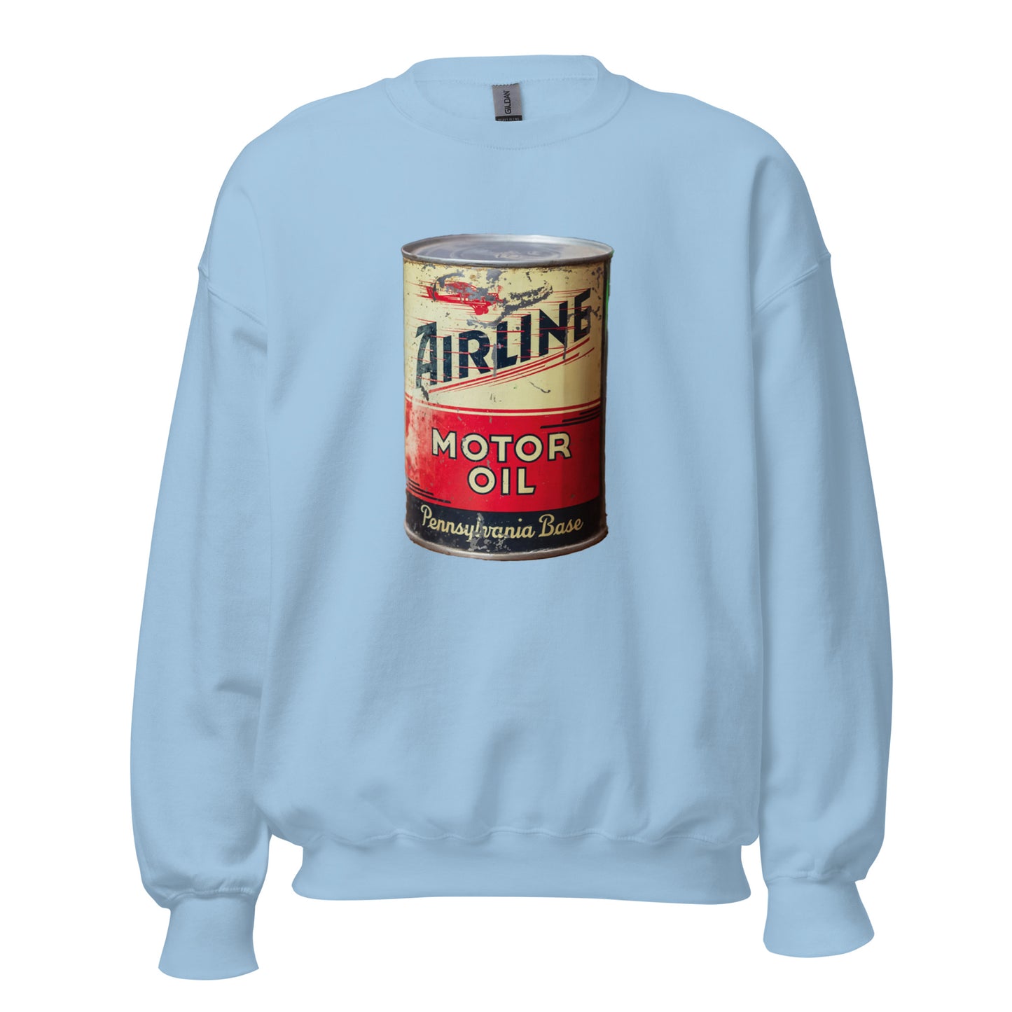 Aviation Oil Soup Can Style Unisex Sweatshirt