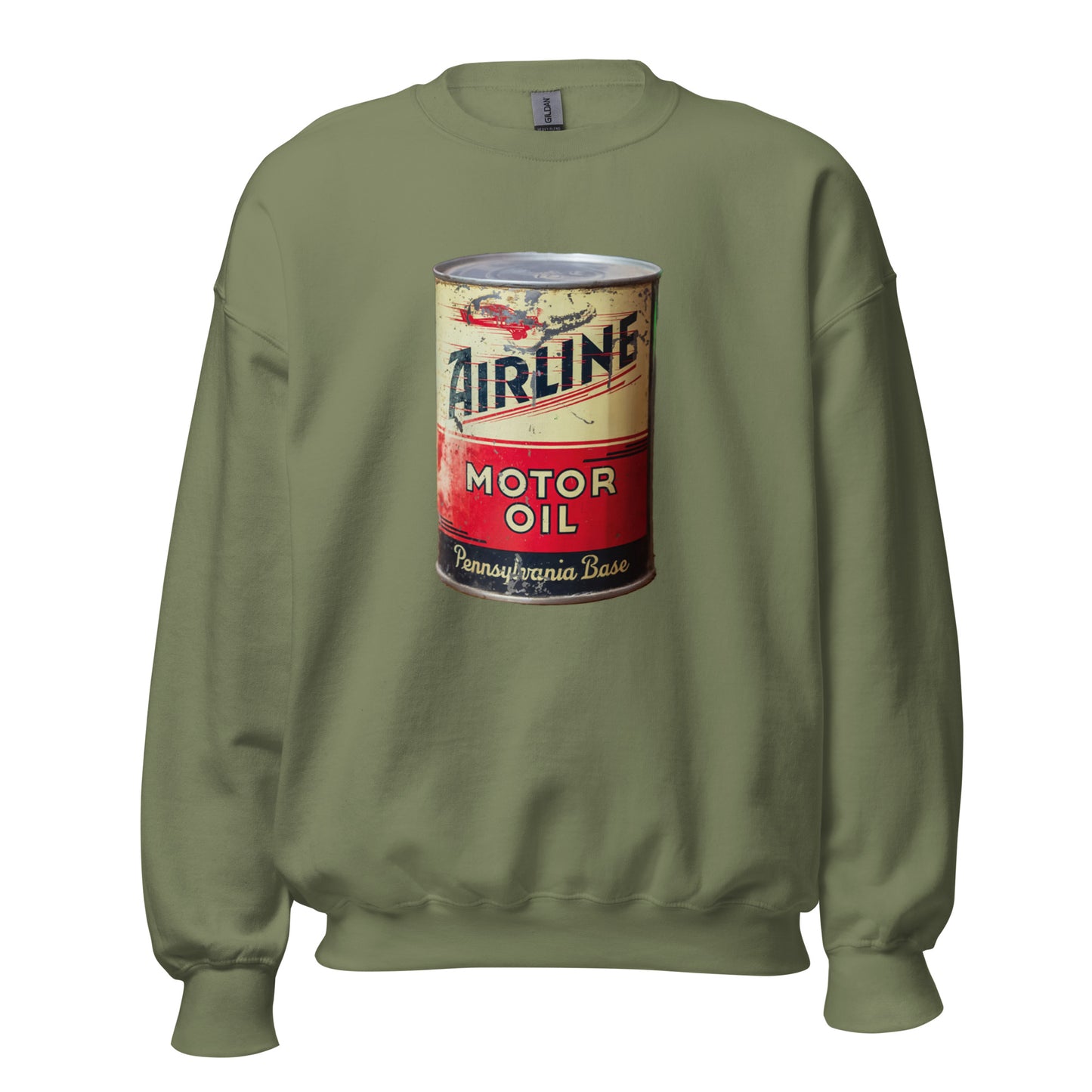 Aviation Oil Soup Can Style Unisex Sweatshirt