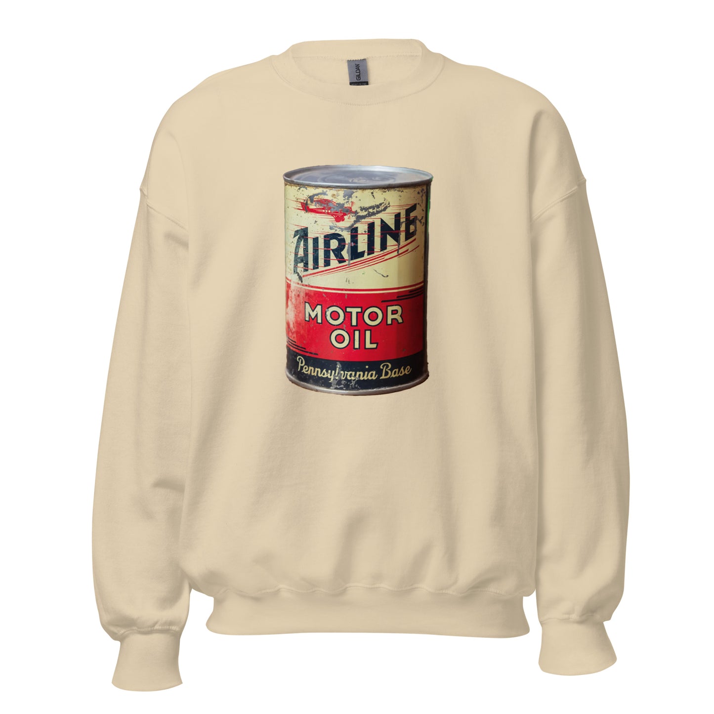 Aviation Oil Soup Can Style Unisex Sweatshirt