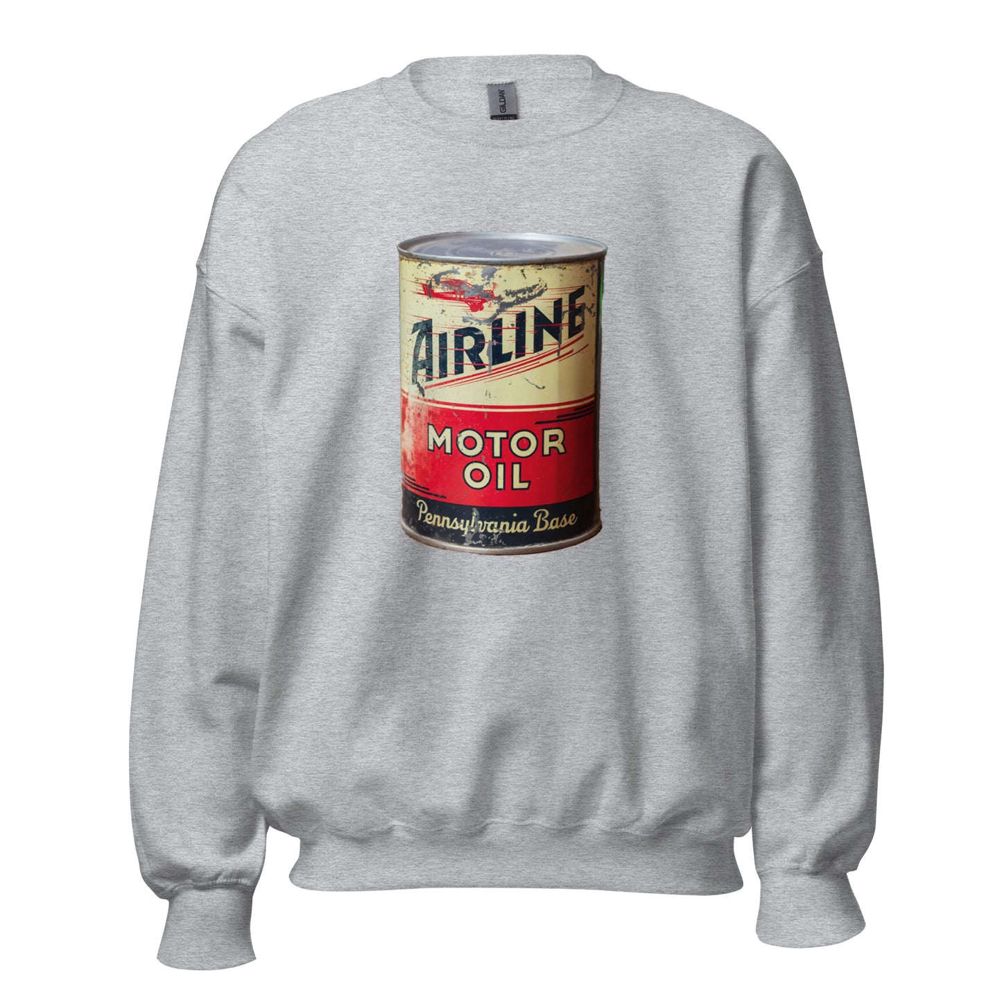 Aviation Oil Soup Can Style Unisex Sweatshirt