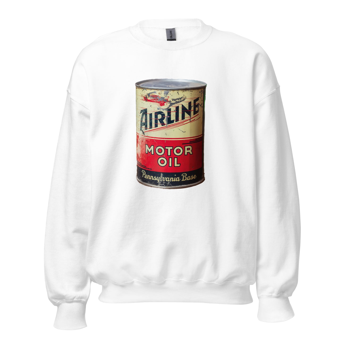 Aviation Oil Soup Can Style Unisex Sweatshirt