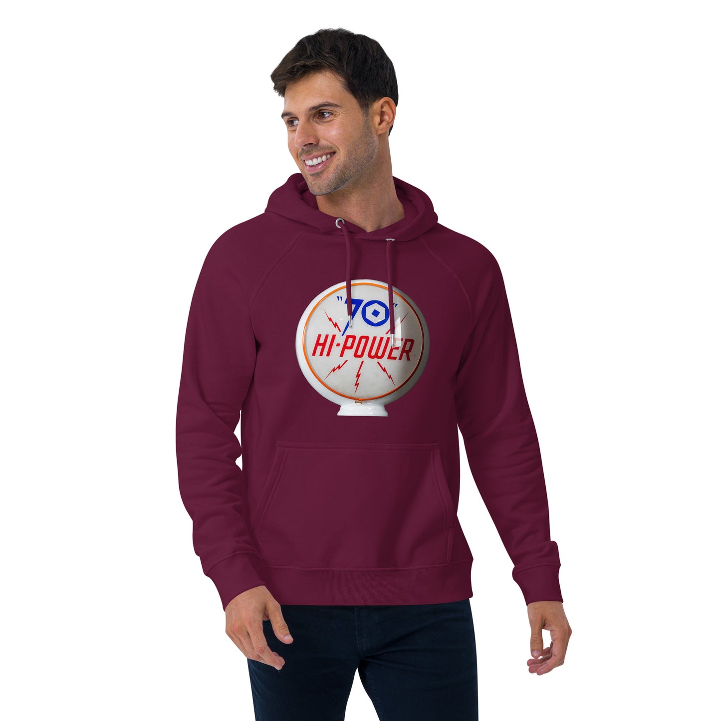 Gas Globe Retro Globe Design Unisex eco raglan hoodie