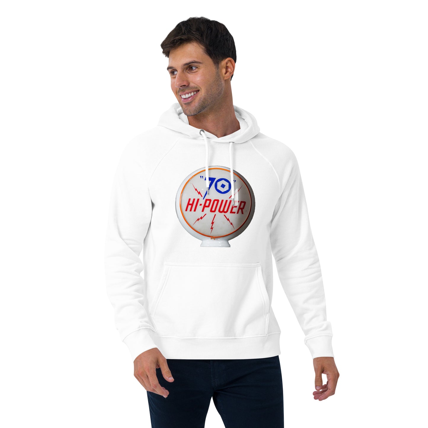 Gas Globe Retro Globe Design Unisex eco raglan hoodie