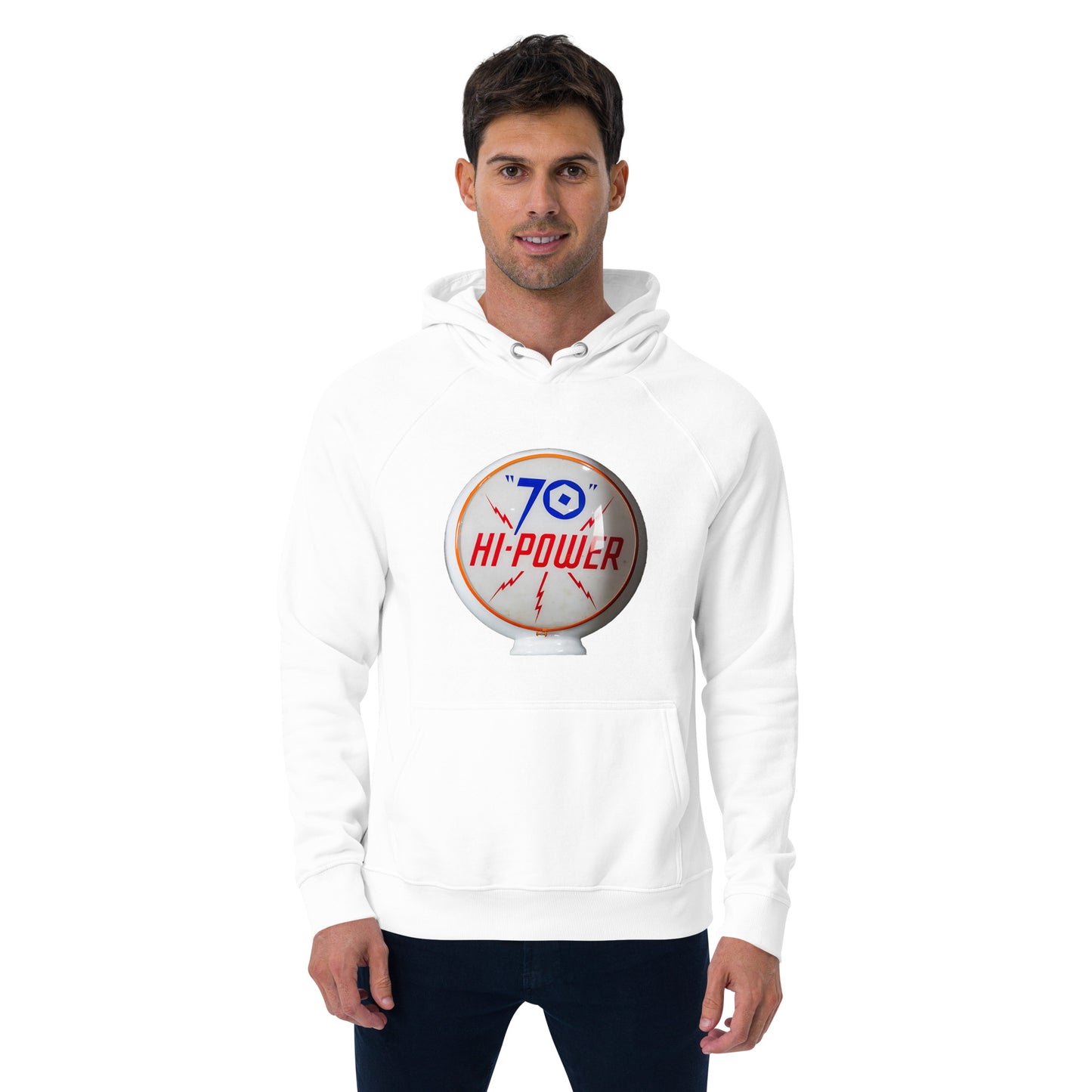 Gas Globe Retro Globe Design Unisex eco raglan hoodie