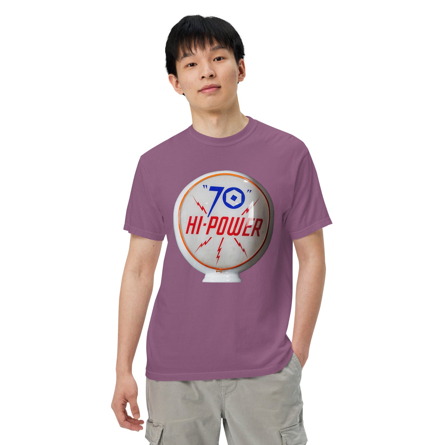 70 Hi Power Globe Design Unisex Heavyweight T-Shirt