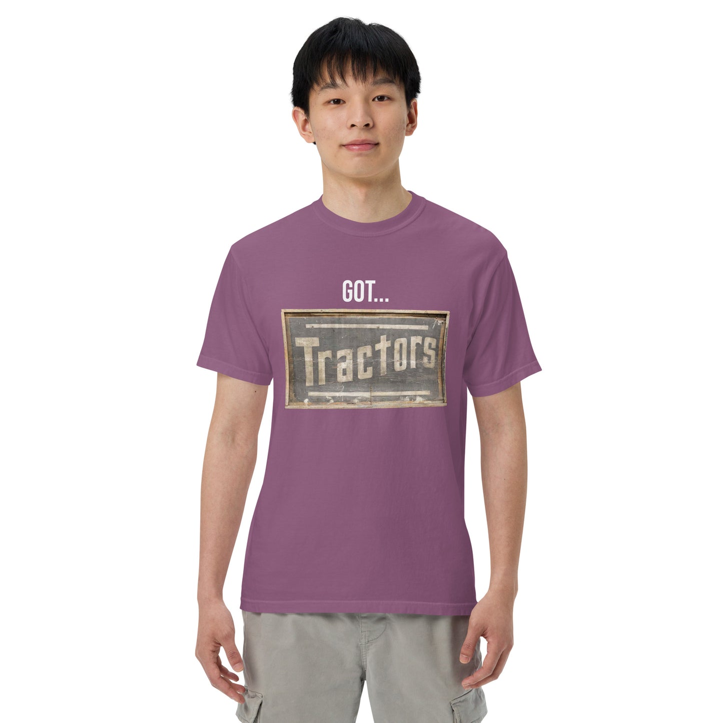 Got Tractors Wooden Style Unisex Heavyweight T-Shirt Design