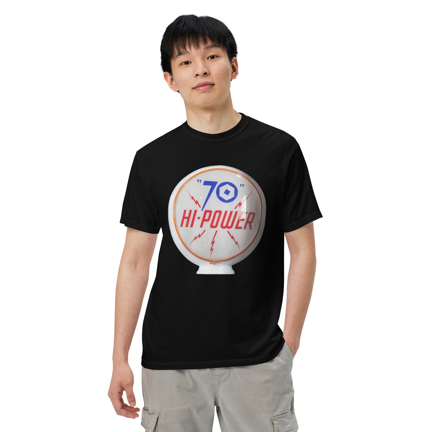 70 Hi Power Globe Design Unisex Heavyweight T-Shirt