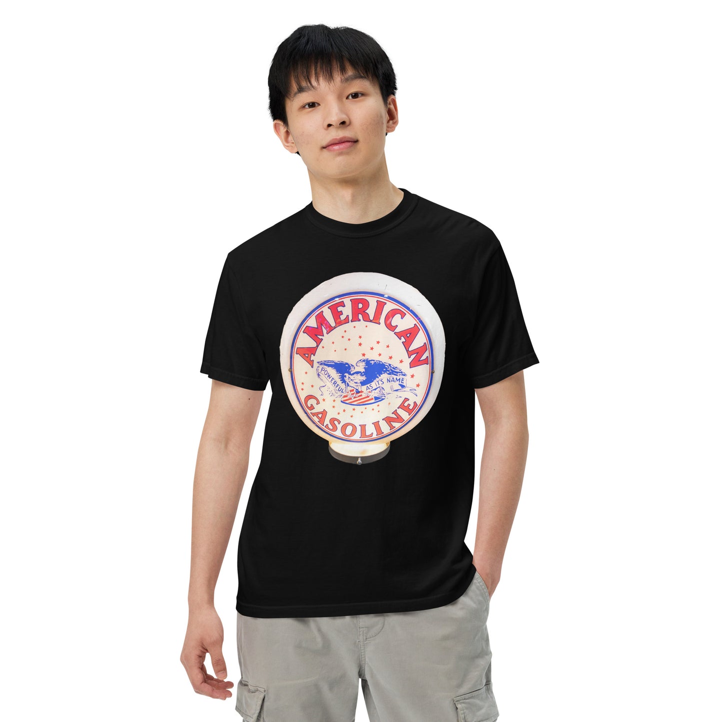 American Gasoline Globe Style Unisex Heavyweight T-Shirt