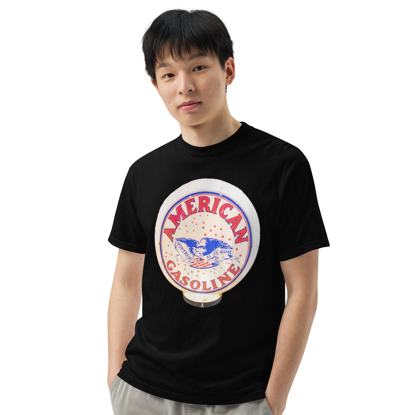 American Gasoline Globe Style Unisex Heavyweight T-Shirt