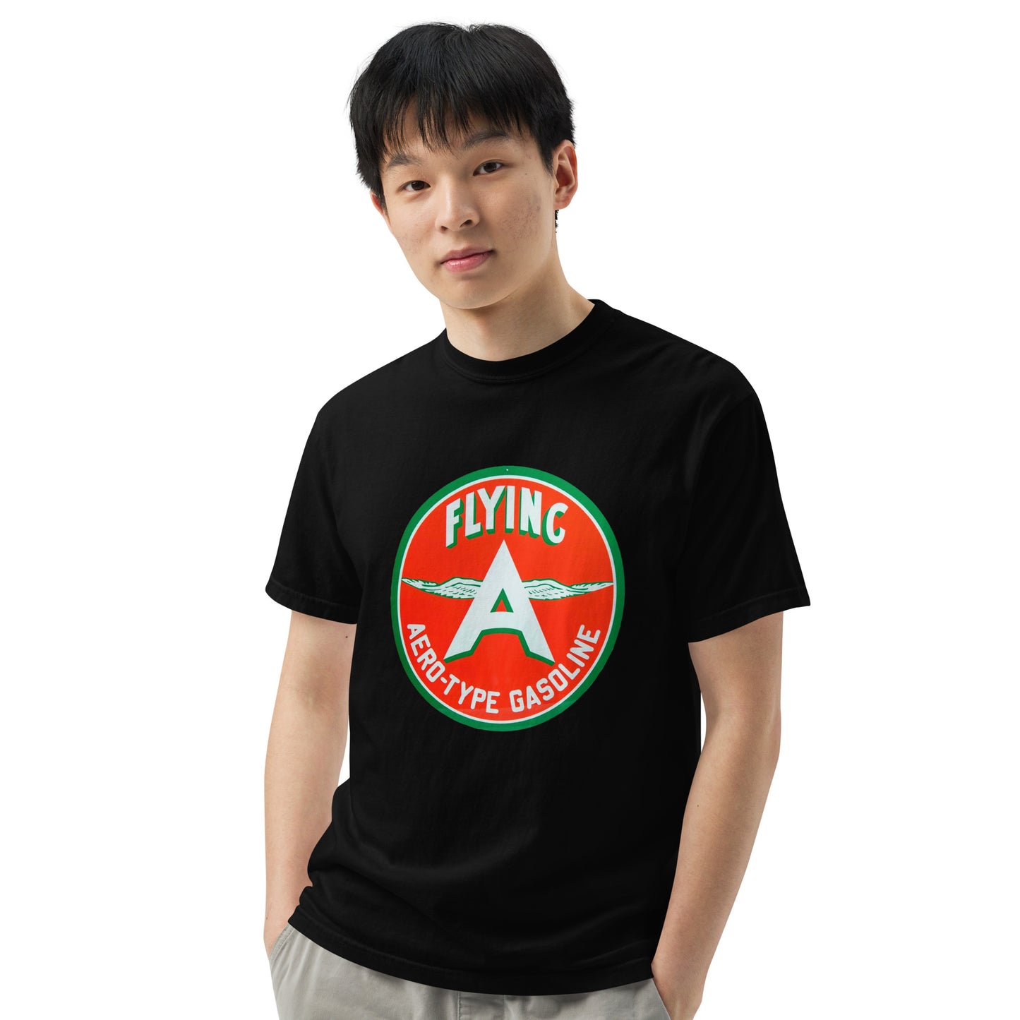 Vintage Flying A Porcelain Style Design Unisex garment-dyed heavyweight t-shirt