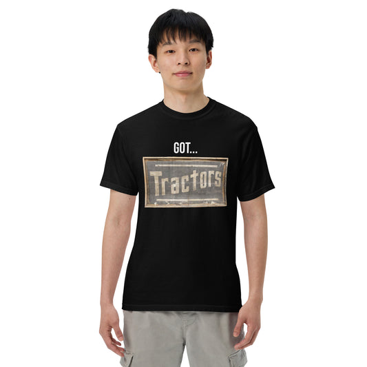 Got Tractors Wooden Style Unisex Heavyweight T-Shirt Design