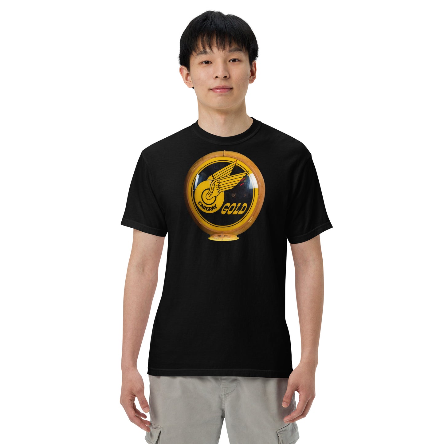 Calgary Gold Globe Design Unisex garment-dyed heavyweight t-shirt