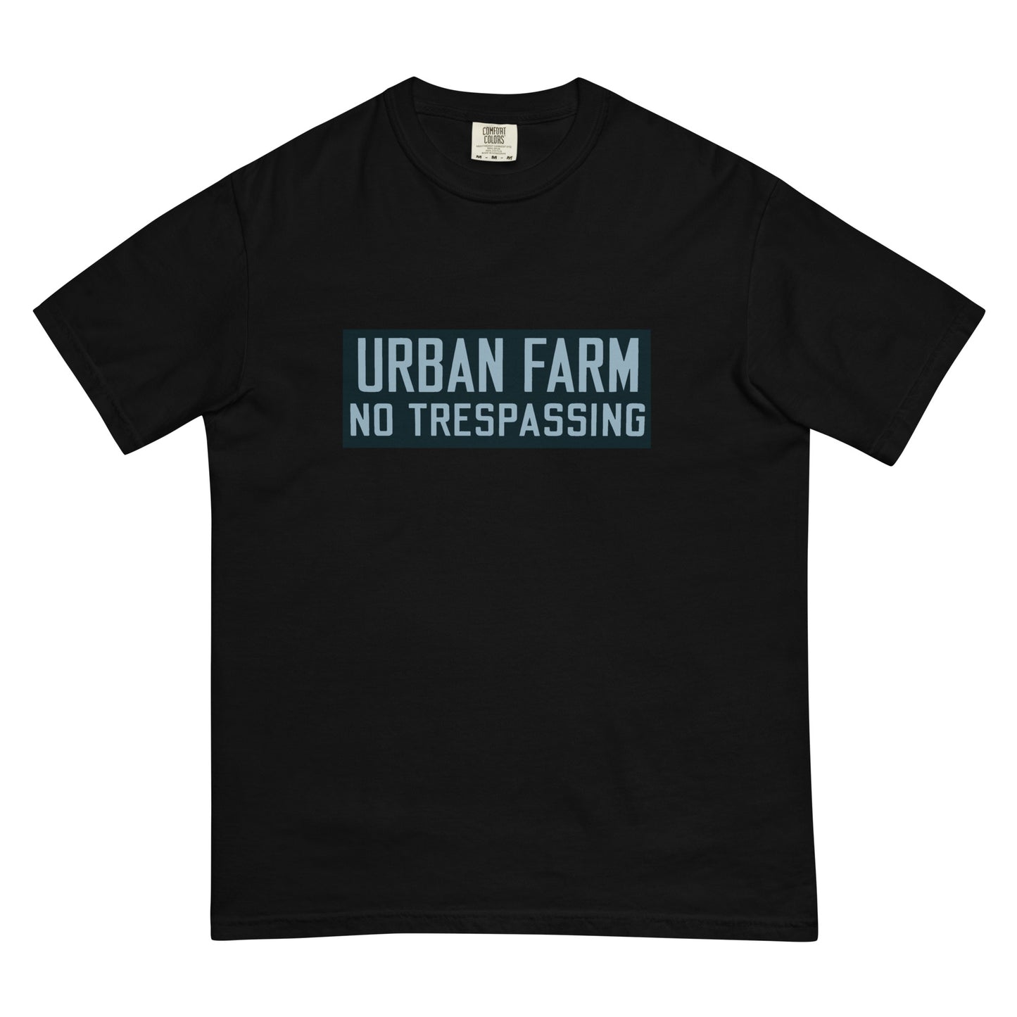 Retro Urban Farm Sign Porcelain Style Unisex garment-dyed heavyweight t-shirt