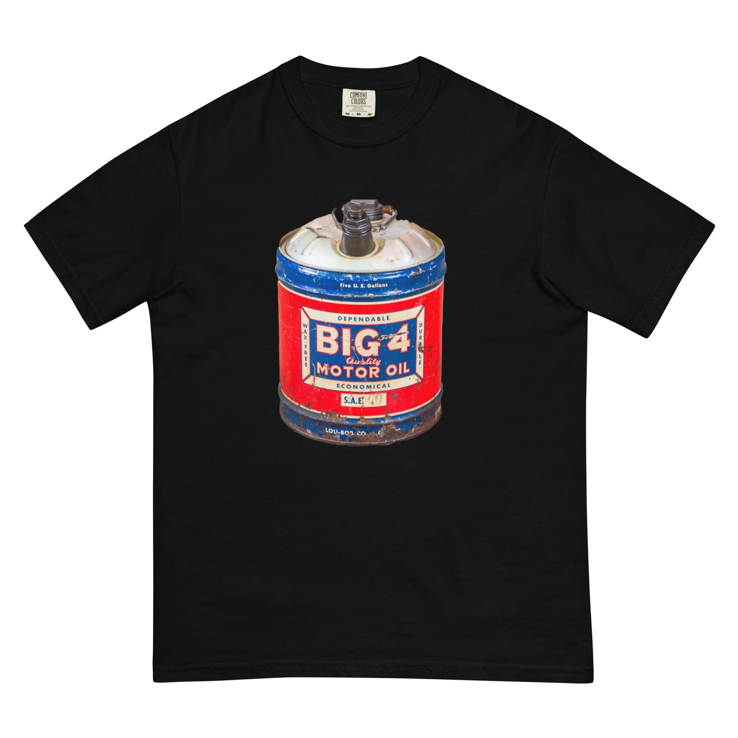 Vintage Motor Oil Steel Gallon Style Unisex garment-dyed heavyweight t-shirt