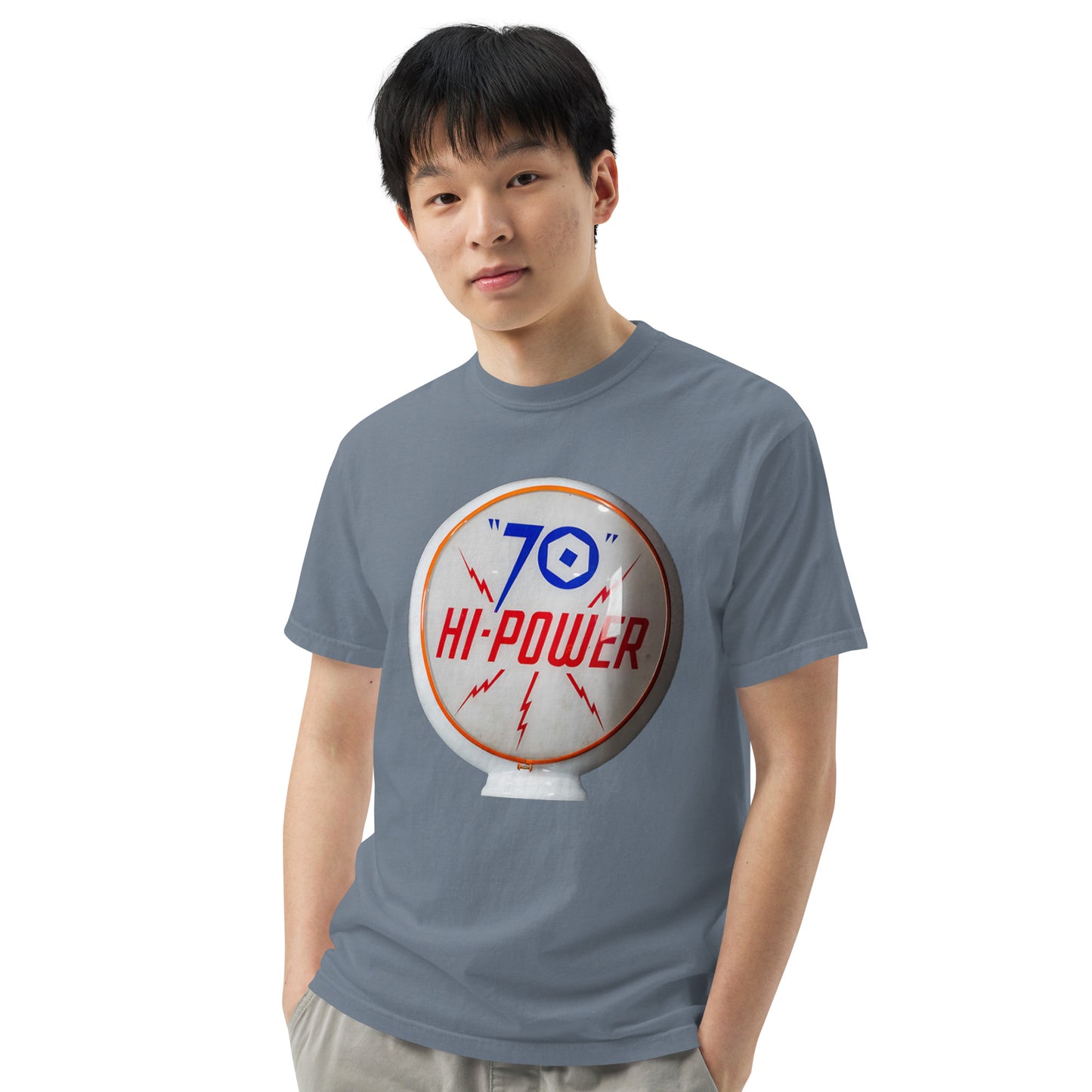 70 Hi Power Globe Design Unisex Heavyweight T-Shirt