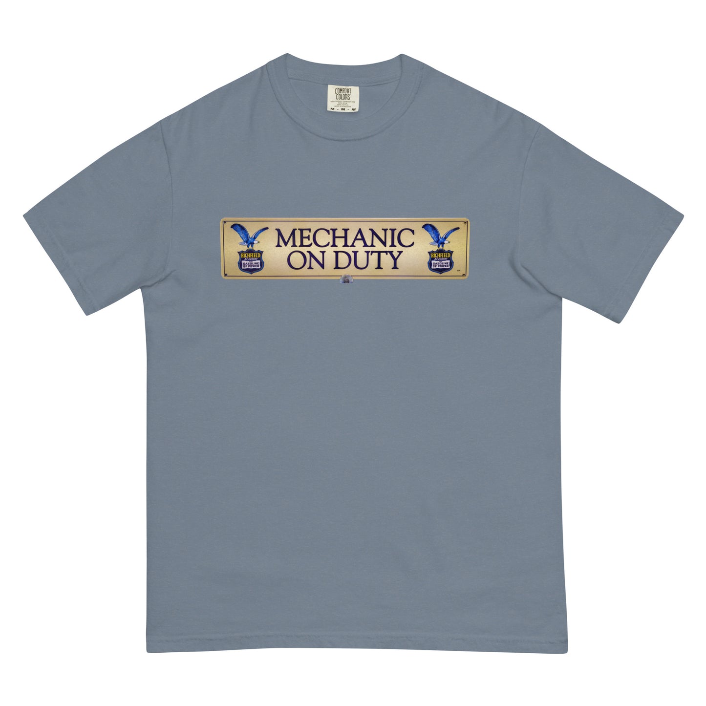 Retro Mechanic On Duty Sign Unisex garment-dyed heavyweight t-shirt