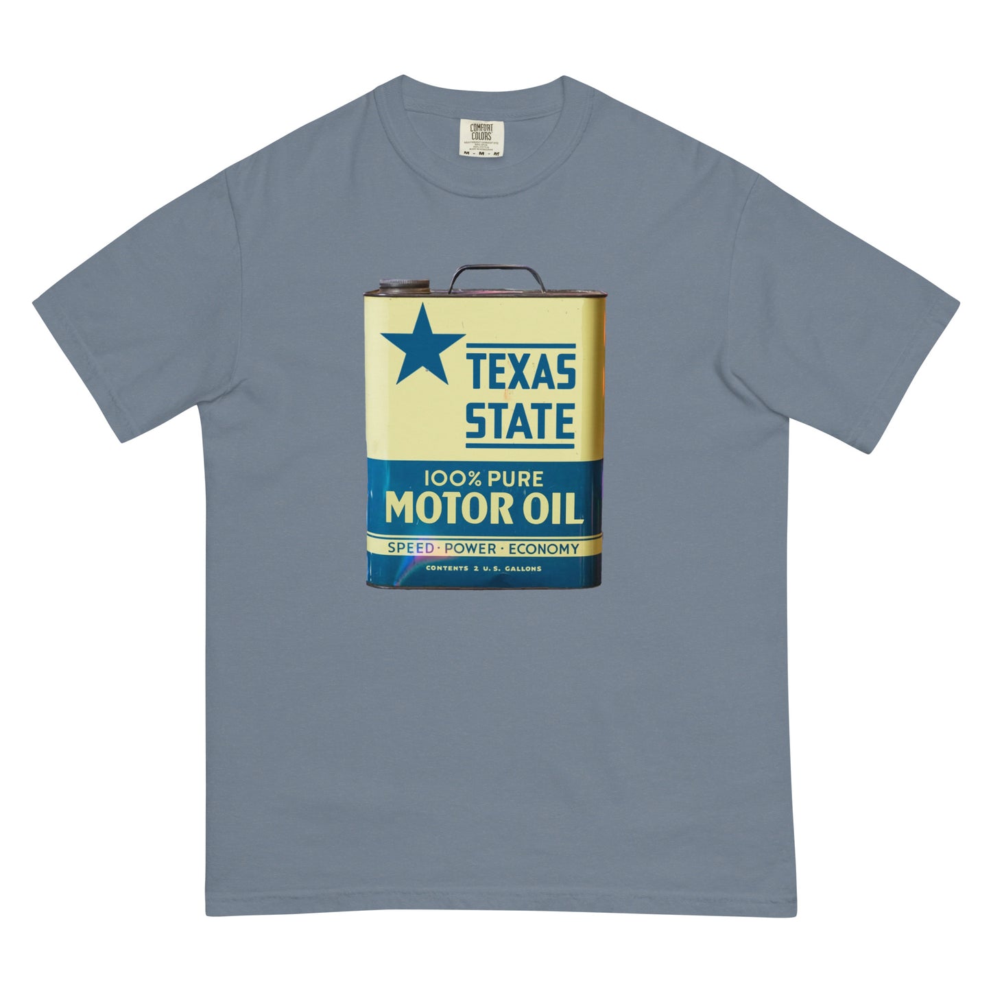 Vintage Texas Motor Oil Can Gallon Deisgn Unisex garment-dyed heavyweight t-shirt