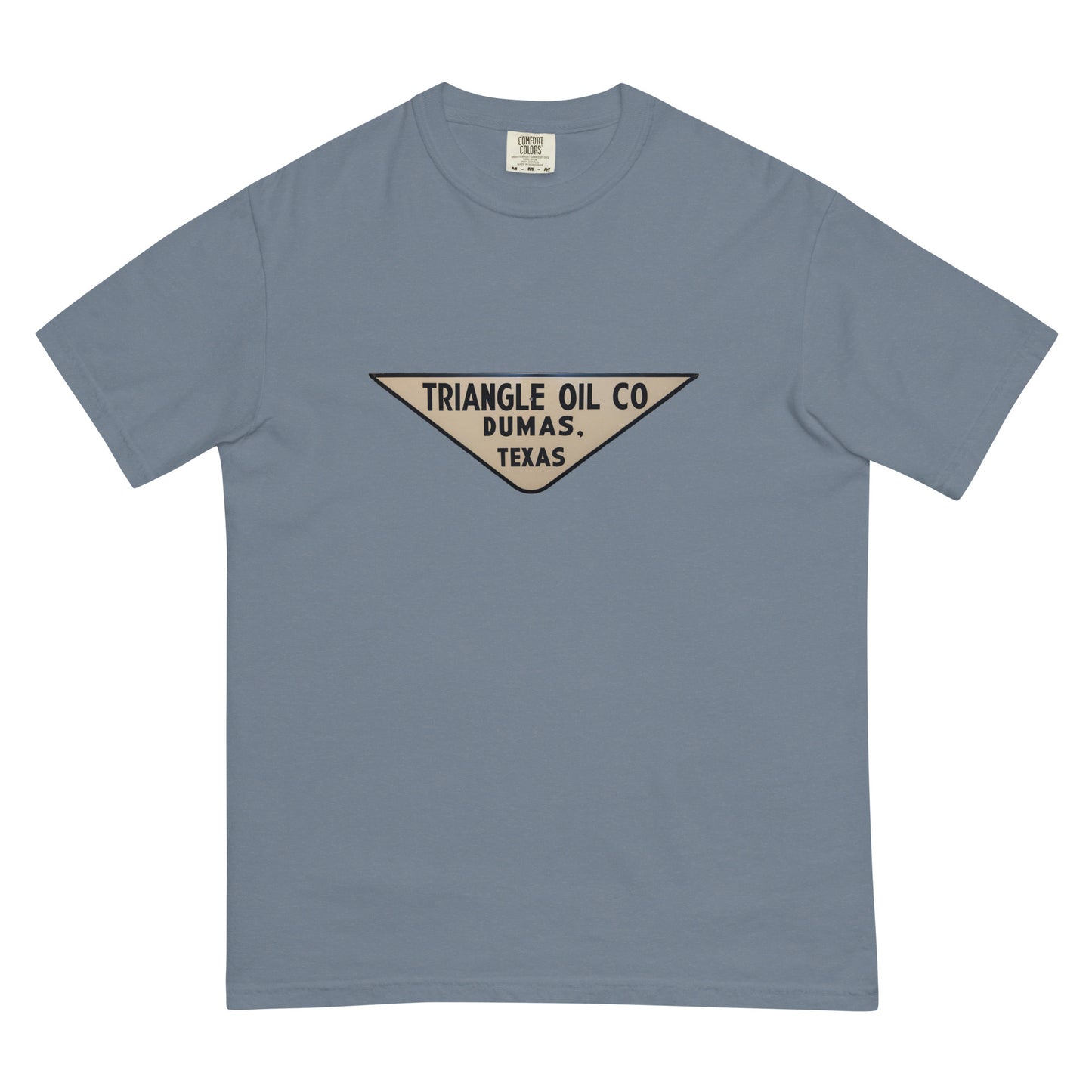 Retro Triangle Oil Company Tin Style Unisex garment-dyed heavyweight t-shirt